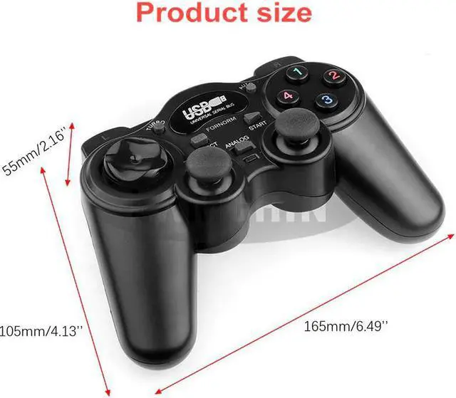 Alt view image 2 of 5 - Dual Shock Joypad Joystick Game Controller USB 2.0 Gamepad Joystick For PC Laptop Computer Win7/8/10/XP/Vista