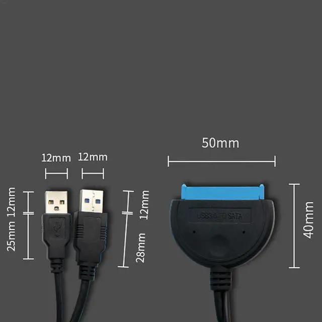 Alt view image 5 of 5 - 3.0 To Sata Adapter Cable 2.5/3.5 Inch External Hard Disk Drive HDD SSD Cable Converter Support Desktops, Notebooks