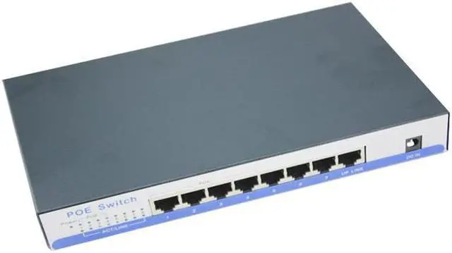 Main image of 8 port 10/100Mbps POE Switch 4port POE and 4port Uplink Total Power 65W wireless AP IP camera network remote equipment