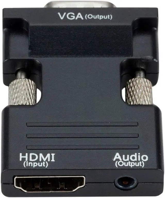 Alt view image 4 of 5 - Female to VGA Male Converter with Audio Adapter Support 1080P Signal Output for Multimedia  PC Laptop TV Monitor Projector