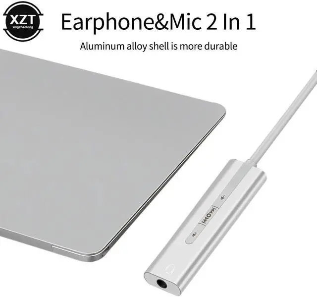 Alt view image 5 of 5 - USB Sound Card USB to 2 in 1 3.5mm Jack 7.1 Adapter 3D Audio Headset Microphone MIC Dual Function Adapter for pc laptop