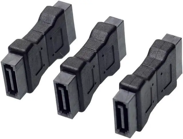 Alt view image 4 of 6 - High quanlity 7PIN SATA 3.0 data male to male Port adapter straight angle 7P Serial ATA III 6Gbps Jack Connector Coupler