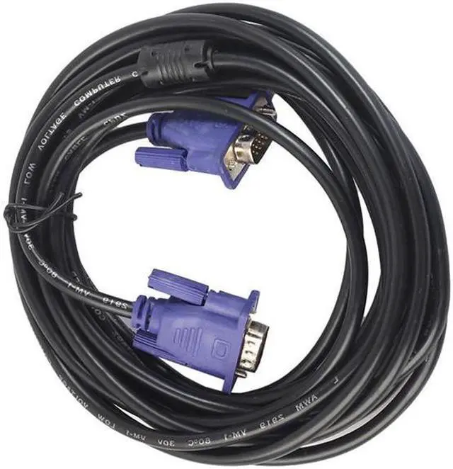 Alt view image 2 of 5 - 5 Meters VGA Cable Male to Male Monitor Cable Video Adapter Cable with Ferrite Cores for Computer PC HDTV Projector Display