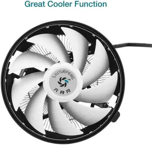 Alt view image 4 of 5 - CPU Cooler Radiator Air Cooling 3PIN Computer Fan RGB LED DIY For Intel LGA 1156 1155 1151 1150 775 AM3 AM2+ FM2 FM1