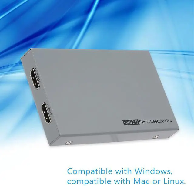 Alt view image 3 of 5 - 269 USB 3.0 Video Game Capture Box 1080P HD for Live Video Support 4K Video Input and Output MIC Input Gamepad Audio Input