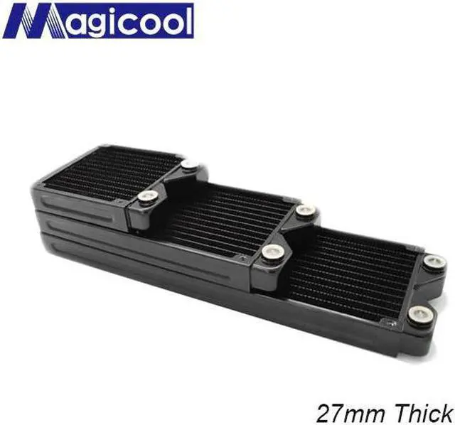 Main image of G1/4 "120MM 240MM 360MM Black Copper Radiator Computer Water Cooling Heatsink Fit 12cm Fan 27mm Thick M3 Screws