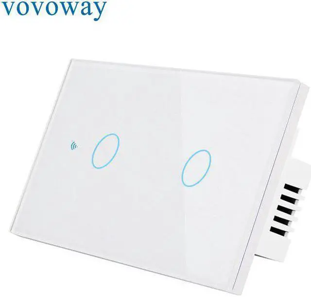 Alt view image 2 of 5 - Smart touch switch US standard light switch 1gang2gang3gangWiFi network APP Smart remote control wall sticker installation