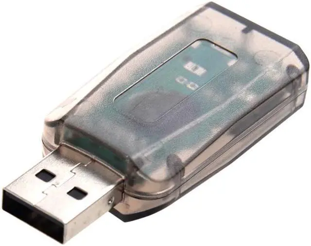 Alt view image 4 of 5 - 1 Pcs Instantly External 5.1 USB 3D o Sound Card Adapter for PC Desktop Notebook Laptopcreates a Miniphone & 1 Pcs Sound Car