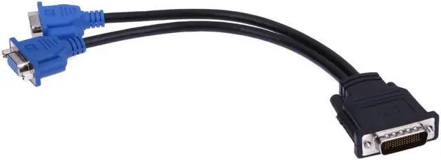 Alt view image 4 of 5 - Pin Male to 2 VGA 15 Pin Female Video Splitter Adapter Cable Monitor Adapter Extension Converter Video Cable For PC TV