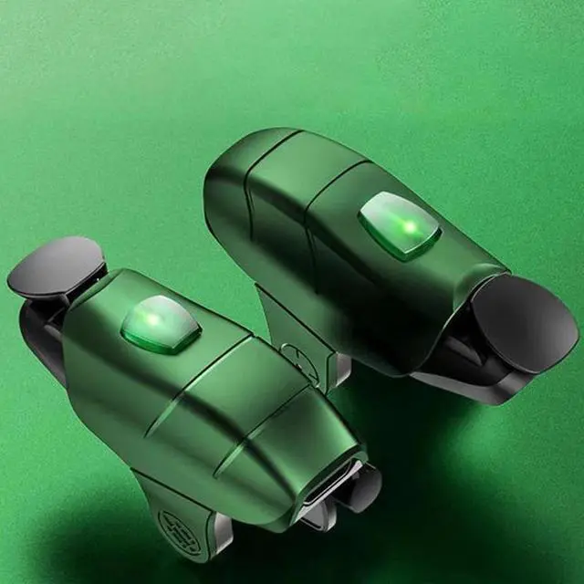 Alt view image 2 of 5 - Game Controller Gamepad L1R1 Trigger Aim Button Shooter Joystick for PUBG Up to 30 Clicks Per Second Green