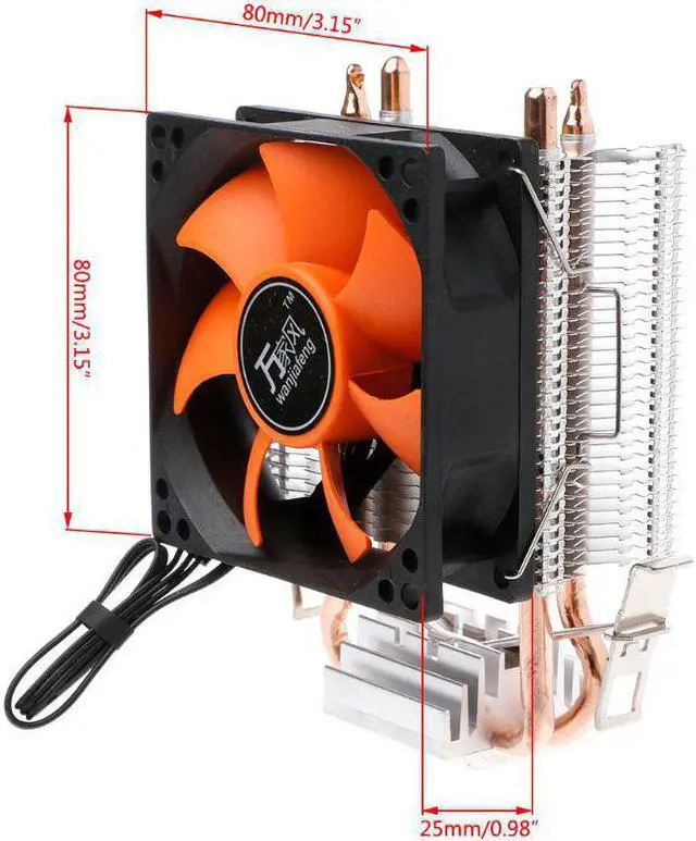 Alt view image 2 of 5 - Aluminium PC CPU Cooler Cooling Fan For  775/1155/1151  754/AM2