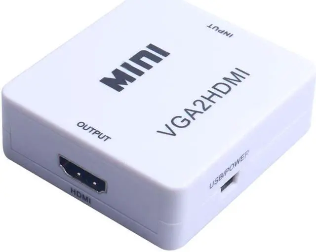 Alt view image 3 of 5 - 1080P MINI VGA to Converter Female-Female Adapter Audio VGA2 Video Box Adapter for Notebook PC for HDTV Projector