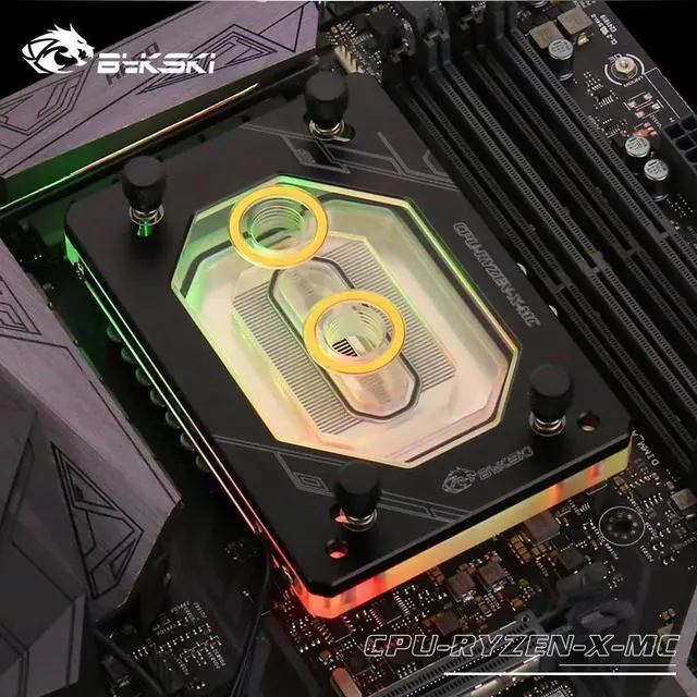 Alt view image 5 of 5 - CPU-RYZEN-X-MC RGB Led CPU Water Cooling Block for AMD AM2 AM3 AM4 TR4 Black