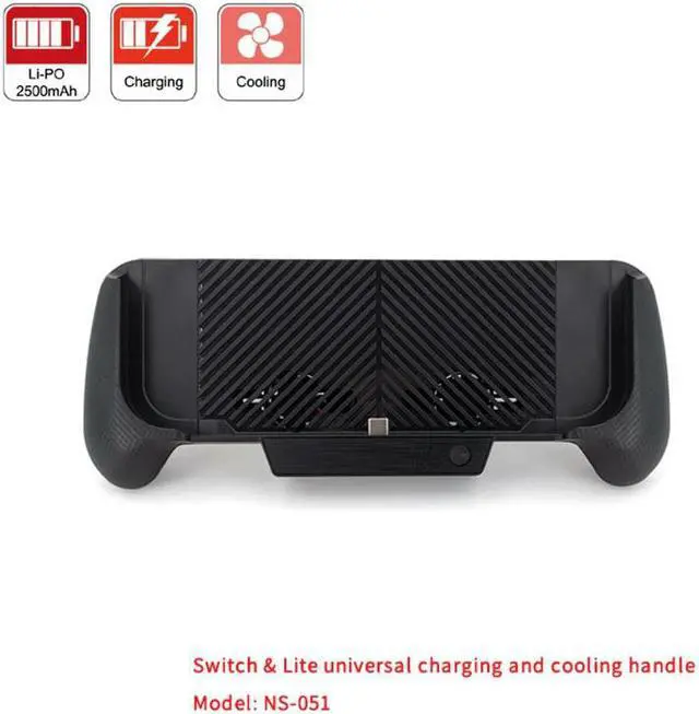 Main image of Charger Stand Cooling Fan Case 3D Thumb Caps Hand Grip for Nintendo Switch Lite & NS Console
