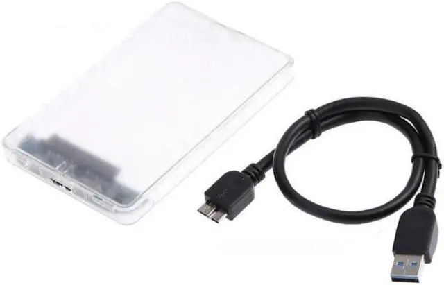 Main image of 2.5 Inch HDD Enclosure Serial Port SATA SSD HDD Hard Drive Case  USB3.0 Support Transparent Mobile External HDD Case