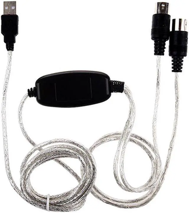 Alt view image 2 of 4 - USB IN-OUT Interface Cable Cord Converter PC to Music Keyboard Adapter
