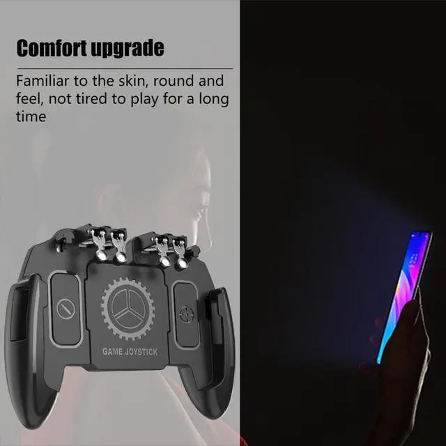Alt view image 2 of 5 - Six Finger PUBG Mobile Game Controller Gamepad Trigger Aim Button L1 R1 Joystick