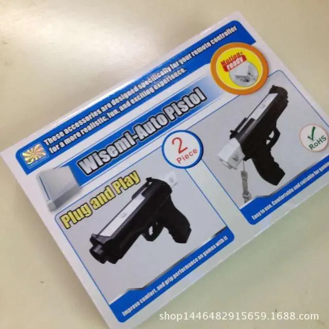 Alt view image 4 of 5 - 2020 2 x Light Gun Pistol Shooting Sport Video Game for Nintendo Wii Remote Controller