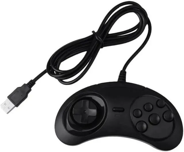 Alt view image 2 of 5 - Gamepad Game Controller 6 Buttons for SEGA Gaming Joystick Holder for PC MAC Mega Drive Gamepads
