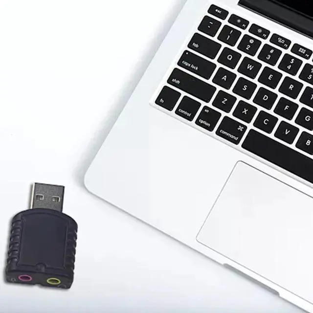 Alt view image 4 of 5 - USB External Sound Card Microphone Earphone USB Stereo Sound Adapter for PC Headphone MIC