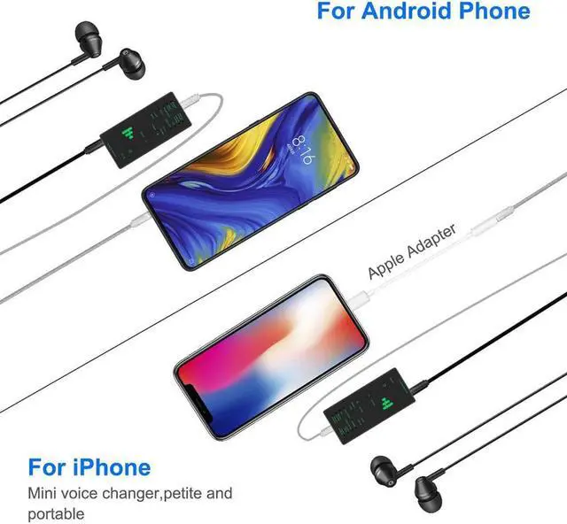 Alt view image 5 of 5 - Portable Voice Changer Voice Modulator with Adjustable Voice Functions Phone Computer Sound Card