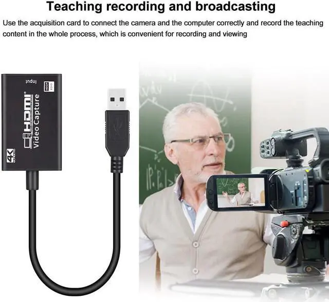 Alt view image 4 of 5 - Conference Live Streaming Online Teaching  To USB 2.0 Plug And Play Device Computer 4K 1080P Game Video Capture Card
