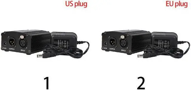 Alt view image 5 of 5 - 48V Microphone Recording Dedicated Capacitance Electric Stereo Plug KTV External Sound Card Audio Condenser Power Supply Adapter