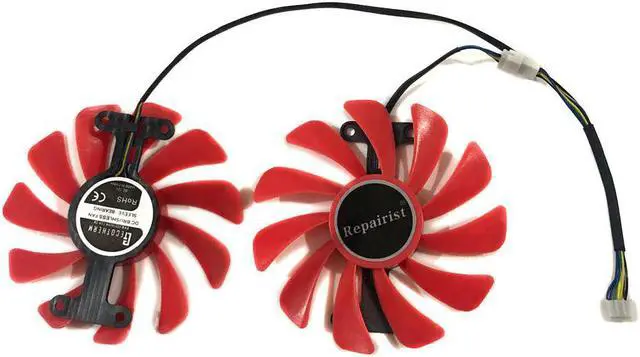 Alt view image 4 of 5 - 2pcs/set Video Cards GTX1080 GPU Alternative Cooler Fan For gainward GTX 1080 gtx1080Ti Graphics Card Cooling