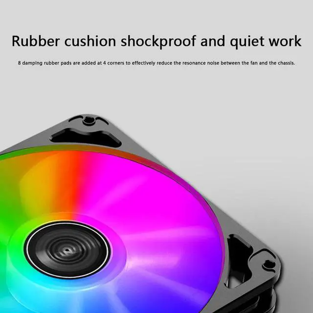 Alt view image 4 of 5 - Computer Case Water Cooling System Waterblock FR140S 14cm PC Case Cooling Fan 5V 3 Pin ARGB 4 Pin PWM Chassis Cooler