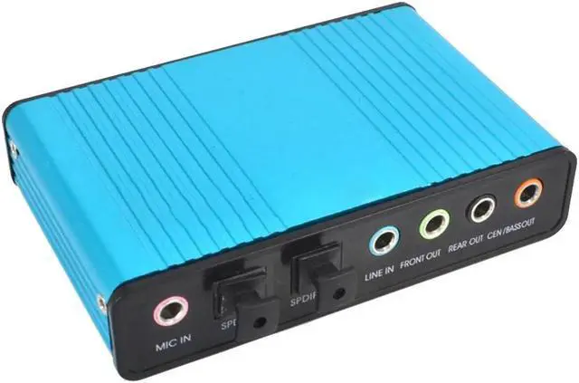 Alt view image 7 of 7 - USB 6 Channel 5.1 / 7.1 Surround  Sound Card PC Laptop Desktop Tablet Audio Optical Adapter Card Converter