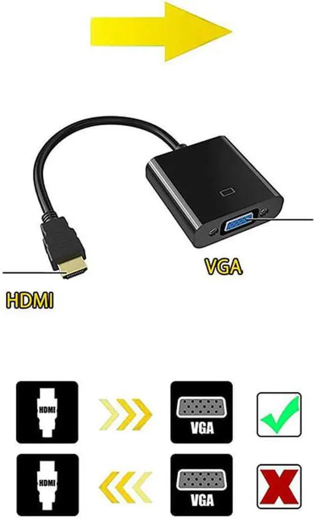Alt view image 2 of 5 - Male to VGA RGB Female to VGA Video Converter Adapter -VGA Cable 1080P HDTV Monitor for Laptop PC TV BOX Projector