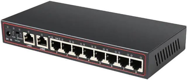 Alt view image 2 of 5 - 10-Port Poe Switch 48 V Power Over Ethernet Network Switch 802.3 AF / to for IP Camera / Wireless AP / CCTV Camera System