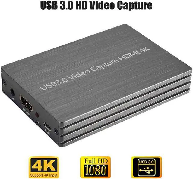 Alt view image 2 of 5 - 4K 60Hz Video Capture Card HDMI to USB 3.0 Dongle Game Capture Card Grabber 1080P HD Video Capture Recorder