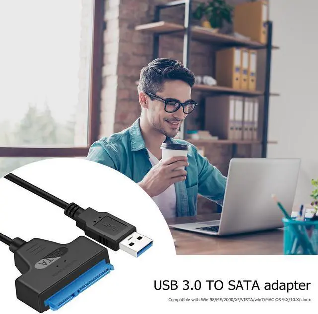 Alt view image 4 of 5 - USB2.0 to SATA 22 Pin 2.5 HDD Adapter Cable Hard Disk Drive Solid State Drive Converter Cord