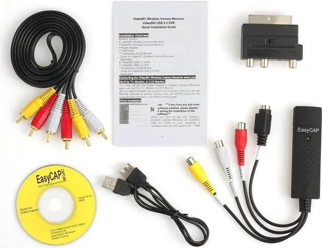 Main image of VHS To DVD Converter Convert Analog Video To Digital Format Audio Video DVD VHS Record Capture Card quality PC adapter