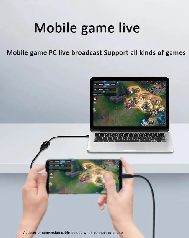 Alt view image 4 of 5 - 1080P HDMI Video Capture Card Dongle Mobile Game Webcast Live Streaming for PC/ PS4 /TV Box/Camera