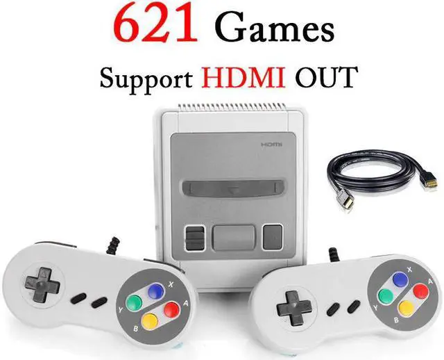 Alt view image 5 of 5 - Retro TV Game Console 8Bit Classic Built-in 621 Games 2 Controllers Game Player For Super Nintendo Game Console Accessories