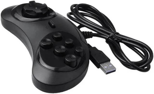 Alt view image 3 of 5 - Gamepad Game Controller 6 Buttons for SEGA Gaming Joystick Holder for PC MAC Mega Drive Gamepads