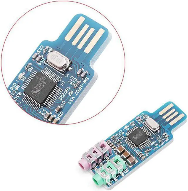 Main image of CM108 USB Drive  Sound Card Laptop Computer External Sound Card Module