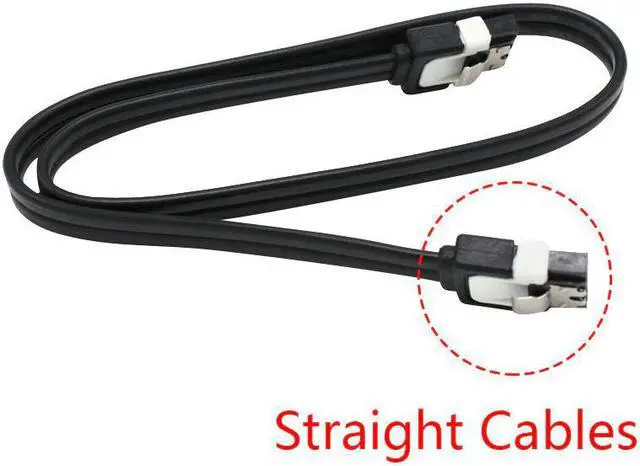 Alt view image 5 of 5 - 50CM Serial ATA SATA 3 RAID Data HDD Hard Drive Disk Signal Cables Black Straight/Right Angle High Speed SATA Data Cable