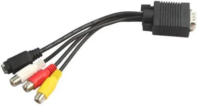 Main image of VGA SVGA male, S video 3 RCA o video AV cable converter