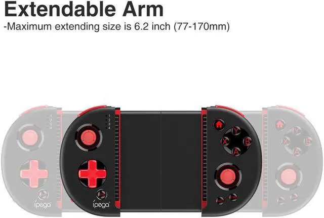 Alt view image 4 of 5 - Wireless Android Phone Game Controller Gamepad Telescopic Joystick Stretch Bracket Bluetooth Game Pad PG-9087 Dropshipping