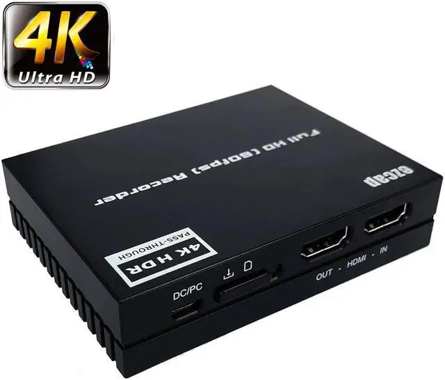 Main image of 274 4K HDR video capture  full HD 1080P60fps pass-through to micro SD card directly, no PC required.Multiple audio input