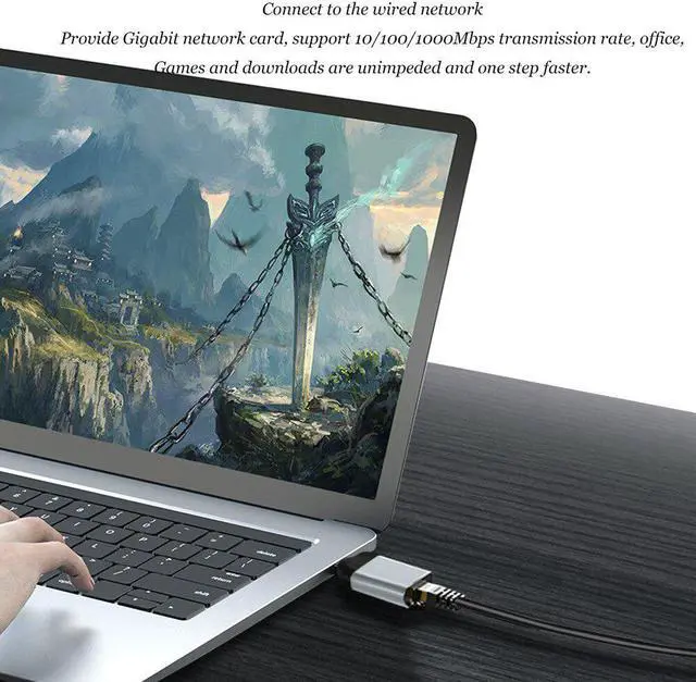 Alt view image 4 of 5 - Type C to 4K VGA DisplayPort1.4 mini DP Cable Adapter RJ45 Lan Ethernet Converter for MacBook Pro HUAWEI C Adapter