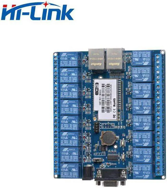Alt view image 5 of 5 - 16 Channels Remote Power Control Switch P2P Wireless Network WiFi Relay for Smart Home Automation HLK-SW16 US Plug