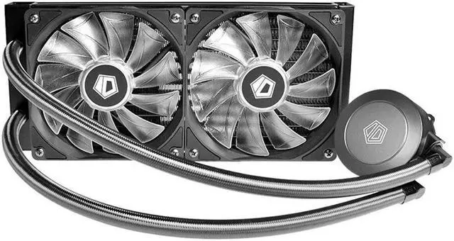 Alt view image 3 of 5 - CPU Water Cooler 120mm 4 Pin 2 Heat-pipes Integrated Cooling Radiator Heatsink 2 Fan for LGA 1200/2011/AMD/AM4