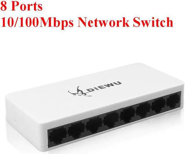 Main image of 8 Port Lan Network Ethernet Switch Network Switcher 5 Ports For Network IP Cameras Or Wireless RJ45 Splitter