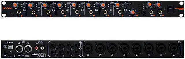 Alt view image 4 of 5 - Umix 1010 rack external sound card metal structure 24-Bit 96/192KHz 10-In/10-Out full duplex recording