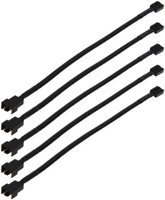 Main image of 12in 5PCS 4 Pin PWM Connector Case Fan Extension Power Cable PC Computer Cooling System Accessory