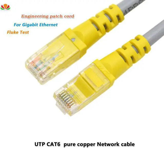 Main image of 1m 1.5m  2m  UTP CAT6 cable RJ45 network Patch cords copper wires LAN line For Gigabit Ethernet Switch Router PC Computer